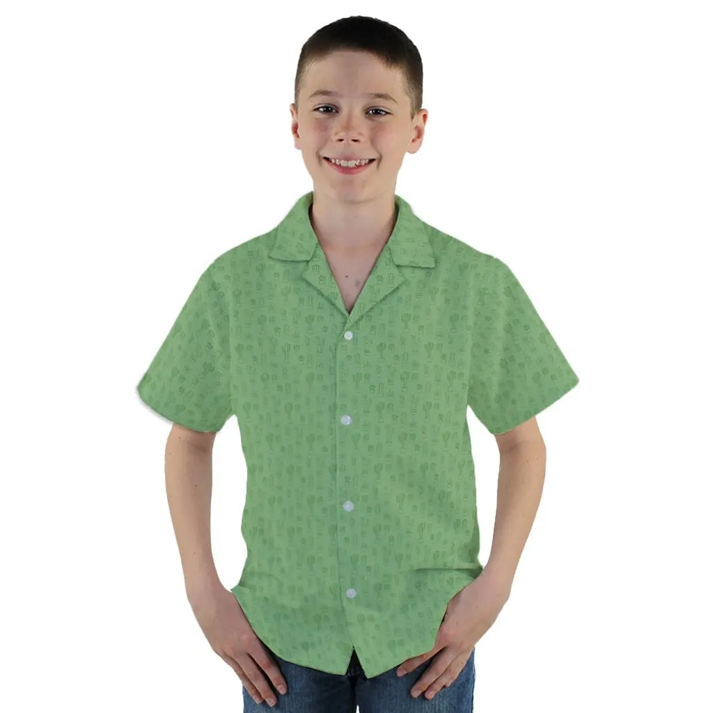 Simple Cactus Youth Hawaiian Shirt