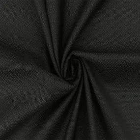 Simple Gray-Black Dobby Wool-Poly Woven Suiting Fabric