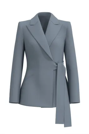 TAILORED JACKET IN GREY BLUE