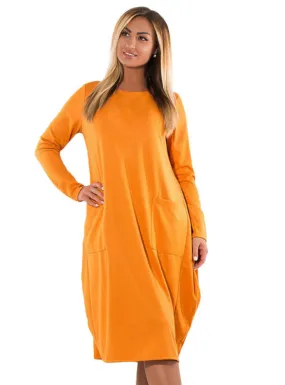 TastyHottie - Long Sleeve O-Neck Casual Dress Women Winter Loose Dress