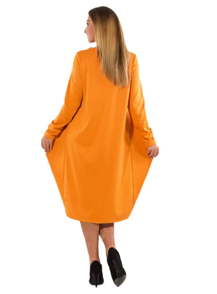 TastyHottie - Long Sleeve O-Neck Casual Dress Women Winter Loose Dress