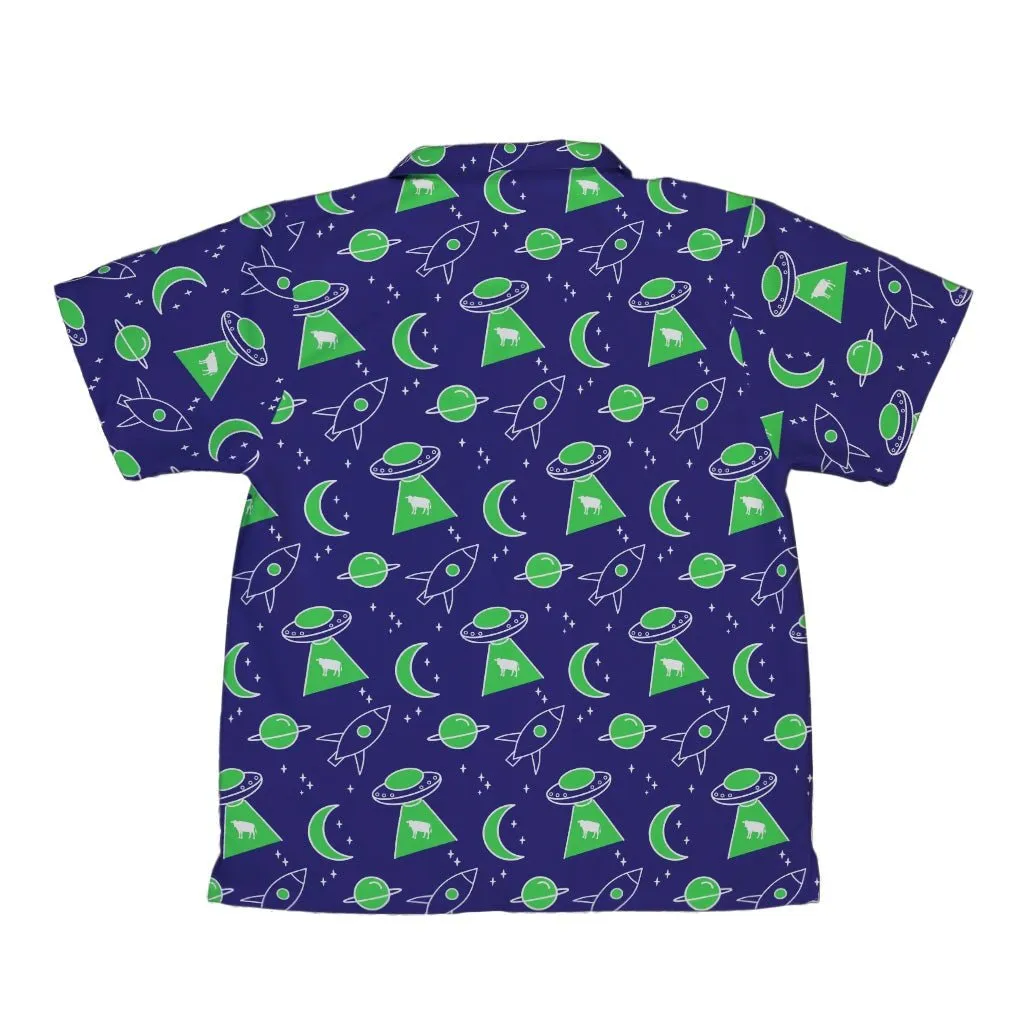 UFO Cow Abduction Youth Hawaiian Shirt