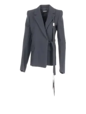 VENLA ASYMMETRIC TAILORED JACKET BRUSHED WOOL